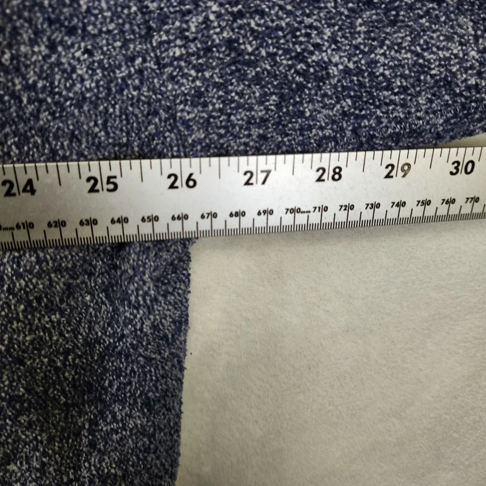 Venezia Jeans Quarter‎ Zip Fleece Pullover Mens 2X Blue Speckled Mock Neck